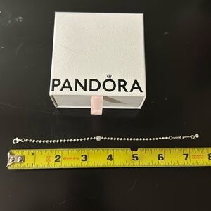 Pandora bead bracelet with white freshwater cultured pearl.